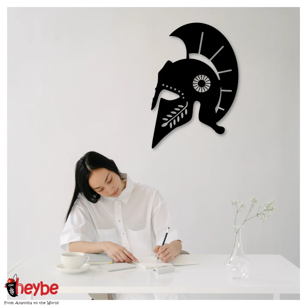 Деревянный шлем Воин Головной убор Армейский настенный художественный декор