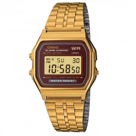 Casio Часы унисекс A159WGEA 5DF нержавеющая сталь PVD Золото Золотой Винтаж|Кварцевые