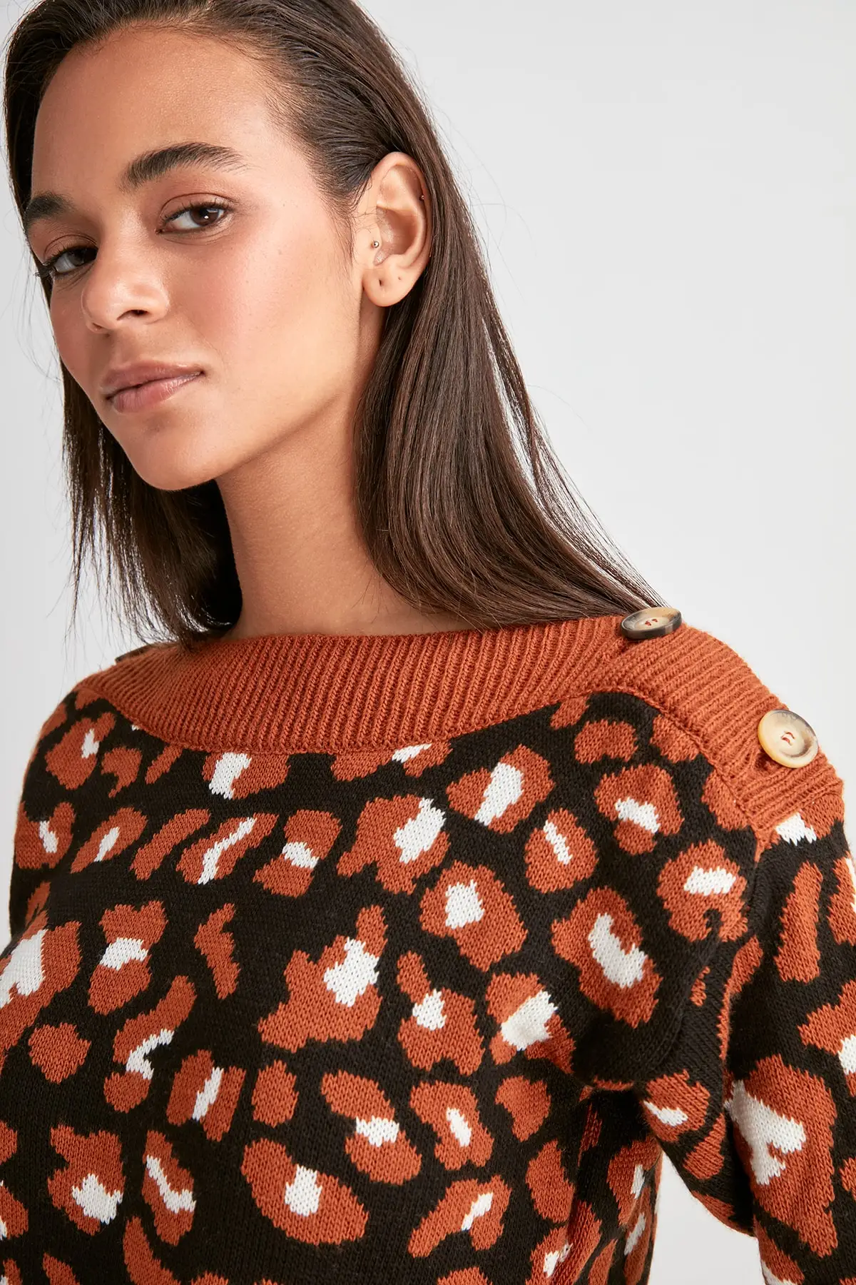 Trendyol Patterned Knitwear Sweater TWOAW20KZ1332 |