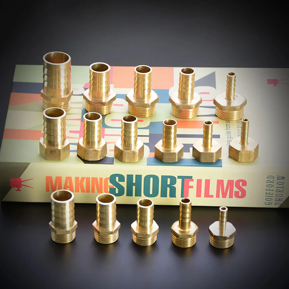 

1Pc Brass 1/2" BSP Male/Female Thread Pneumatic Connector 6 8 10 12 14 16 19mm Straight Through Docking Adapter Air Pipe Fitting