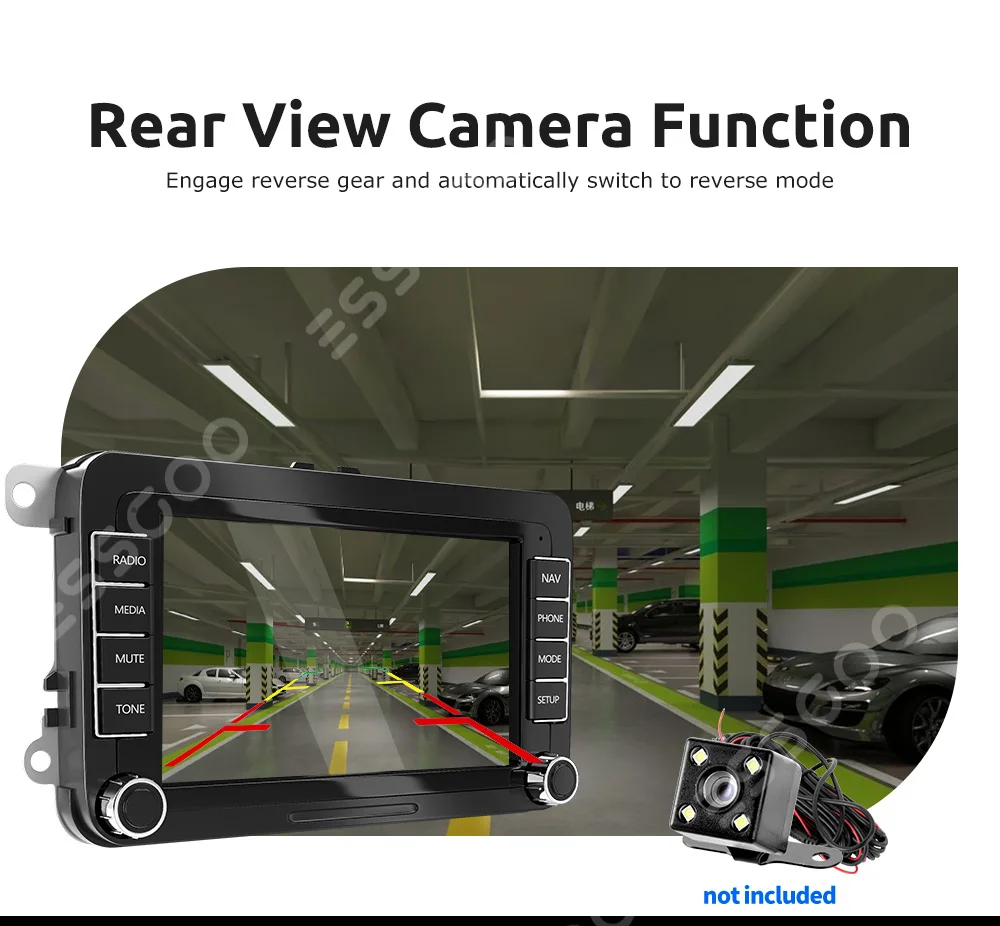 $86.70 ESSGOO Radio 2 din Android 9 Car Stereo 7 inch Autoradio Bluetooth GPS Navigation Multimedia Player For VW Volkswagen Skoda Seat