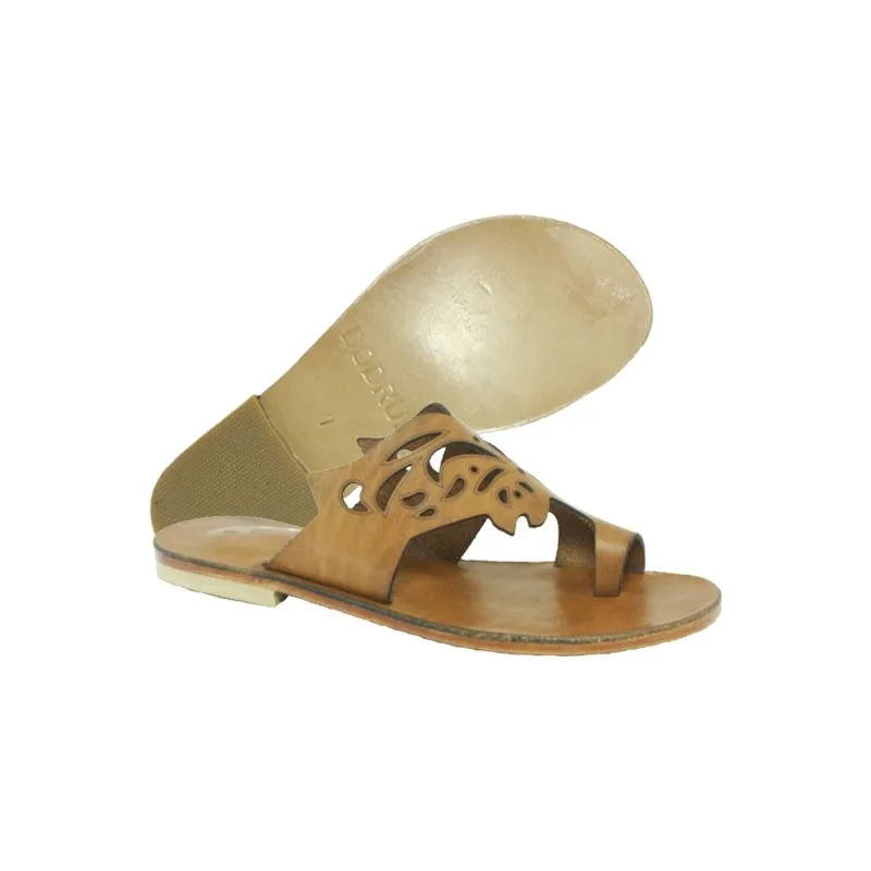 

Authentic, Vaketa Tan Leather Sandals, Handmade, Bodrum Sandals, Roman Sandals, Leathery Sole, Summer Shoes