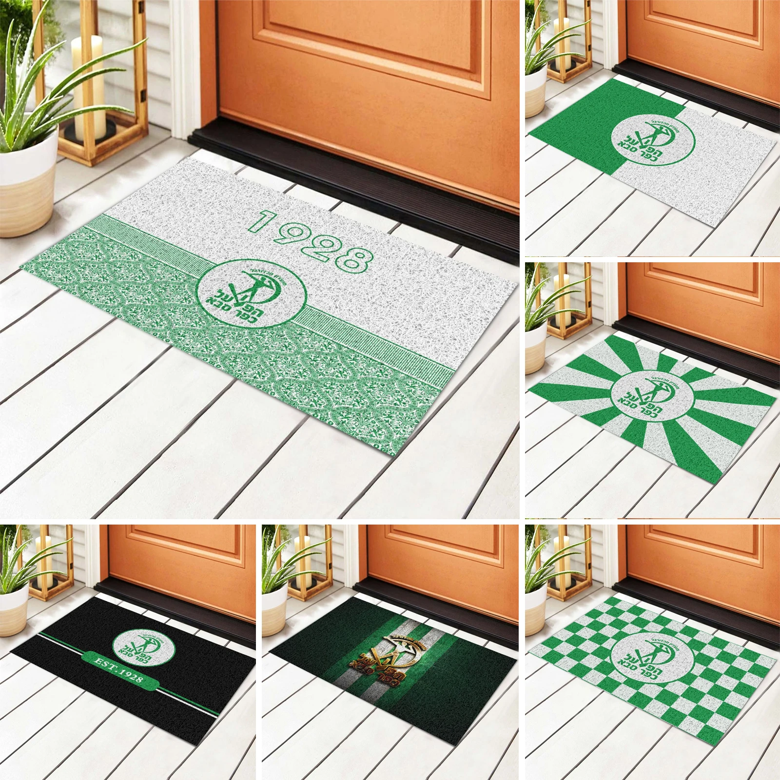 

Hapoel Kfar Saba Fc Front Door Welcome Mat Heavy Duty Welcome Doormat for Indoor Outdoor Rug Entryway Mats, 15.7x23.6in