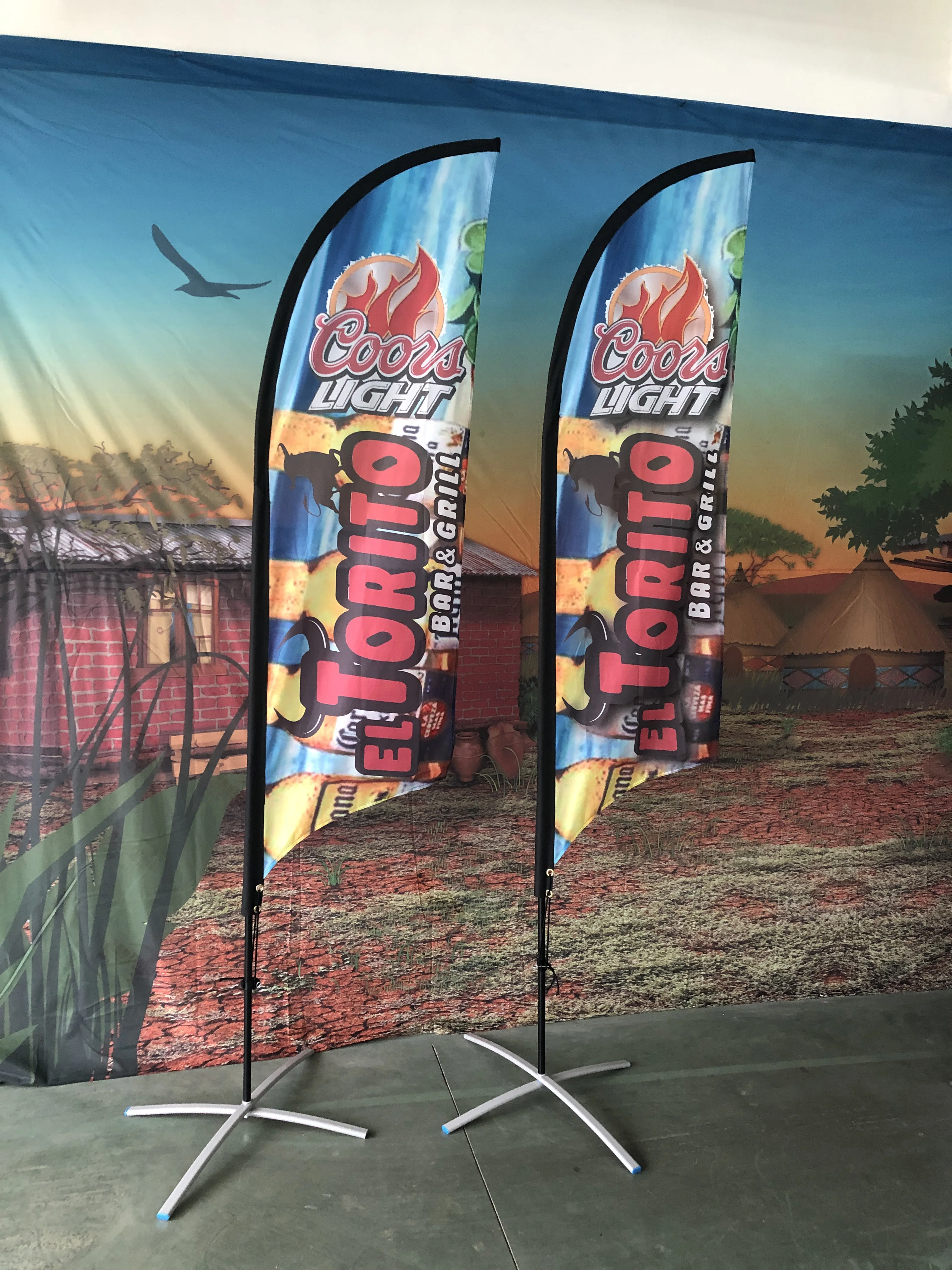 Оптовая продажа пользовательский флаг из Летающих Перьев Баннер печать|feather