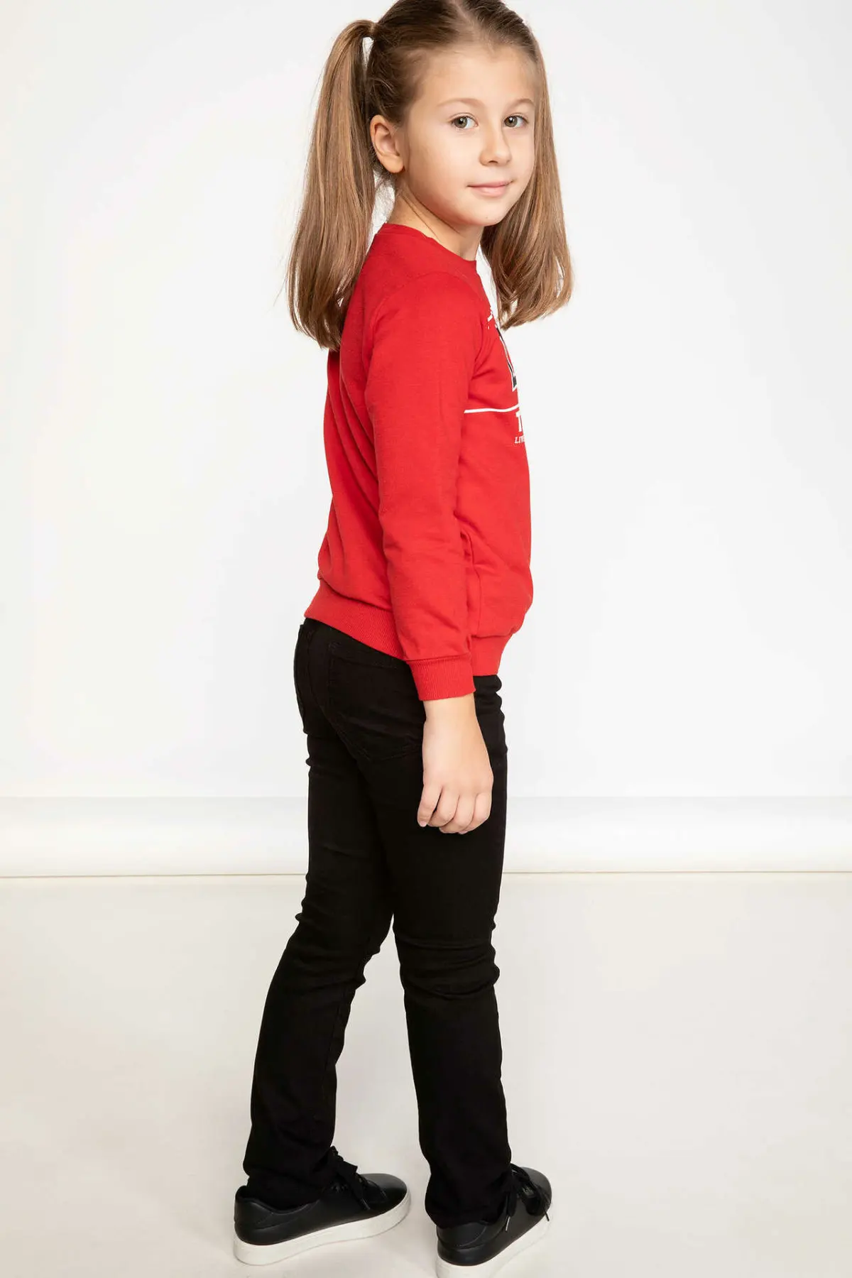 Дефакто осенние черные джинсы для девочек повседневные длинные штаны