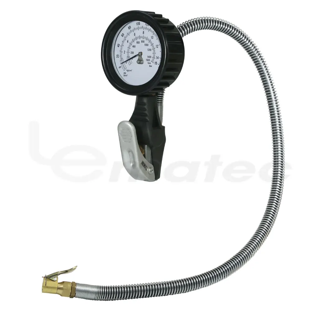 

Dial Tyre Pressure Gauge Taiwan Made LEMATEC Portable Car Tire Inflator Tool Heavy Duty