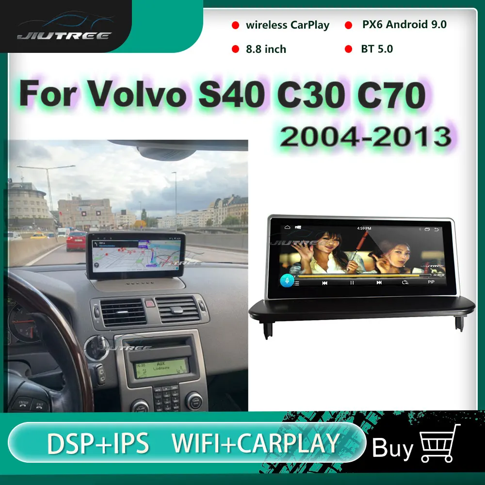 

Автомагнитола PX6, 2 Din, Android, для Volvo S40 C30 C70 2004-2013, GPS-навигация, Carplay, мультимедийный плеер, автомобильный стерео видеоприемник