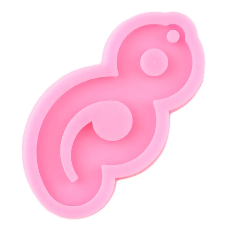 Блестящая форма в форме сердца полудвухколонной формы силиконовые серьги