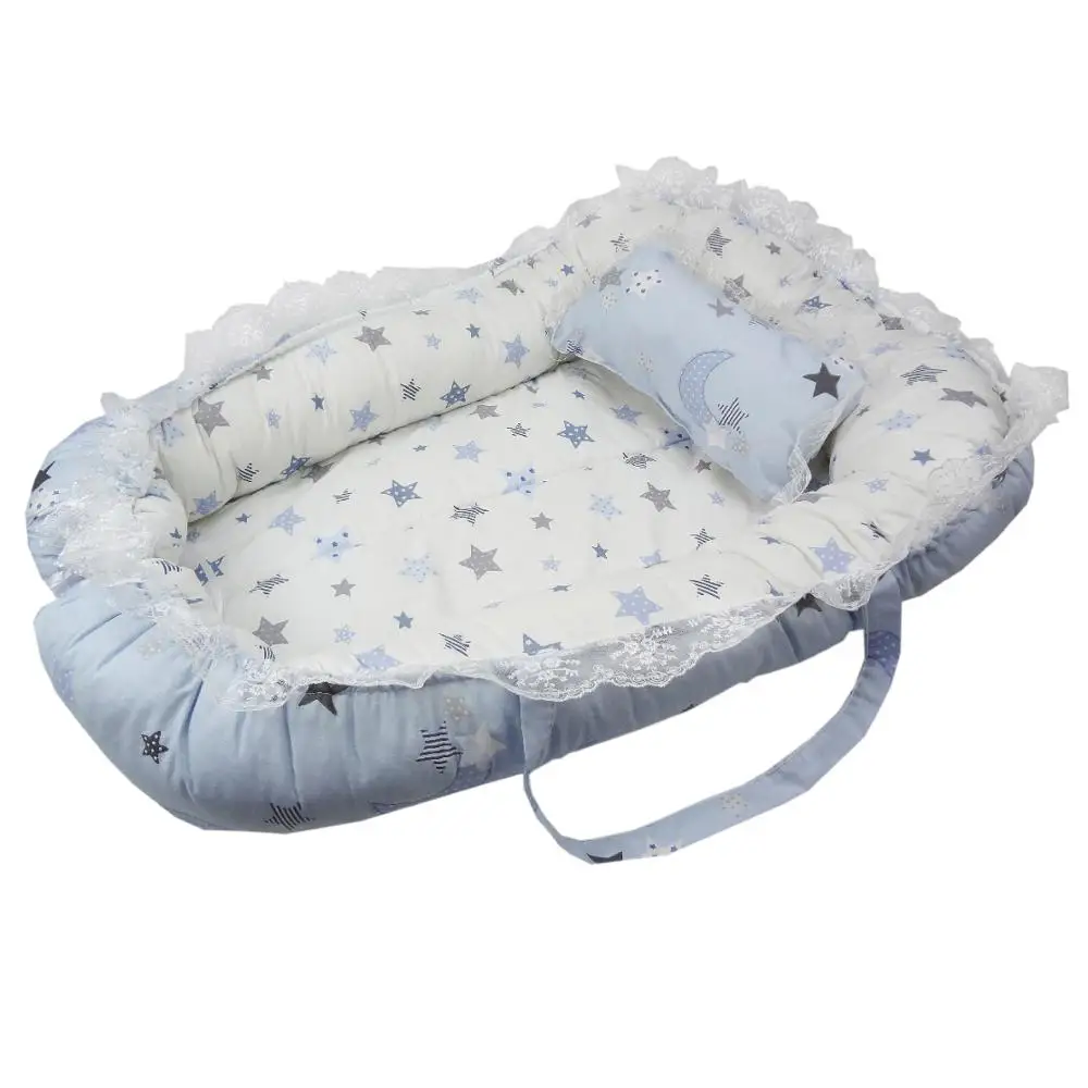 Детская кровать-гнездо переносная съемная и моющаяся кроватка для путешествий