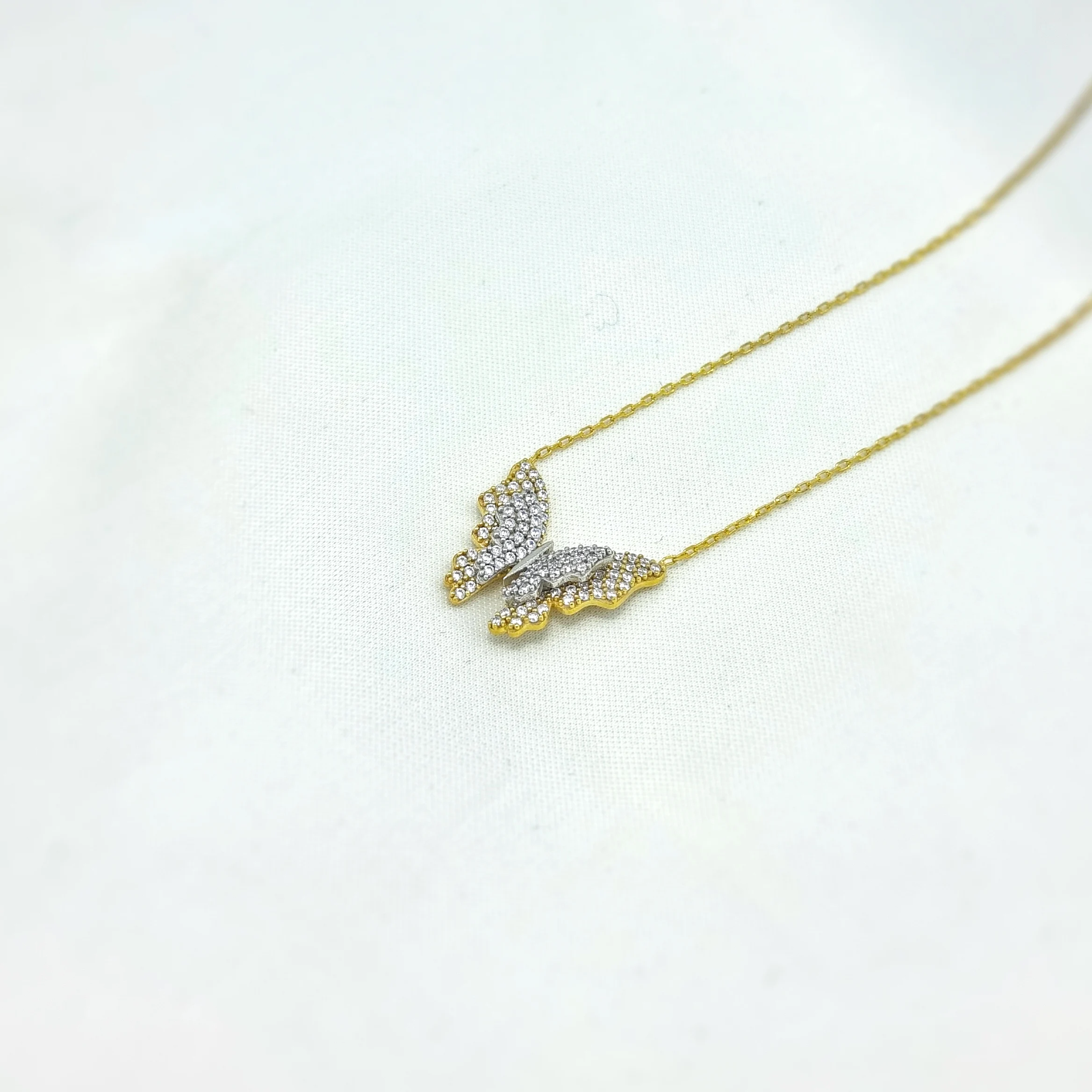 

Эмаль комплект из 2 предметов с рисунками «Бабочка» и «925 Стерлинговое серебро, золото, розовое позолоченное ожерелье для женщин девушки сер...