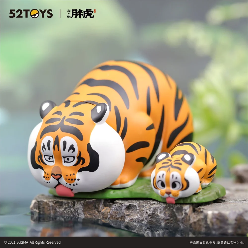 

2022 52toys New Fat Tiger With Baby Series Blind Box Toy Figure Style Cute Tiger Anime Character Gift Surprise Doll