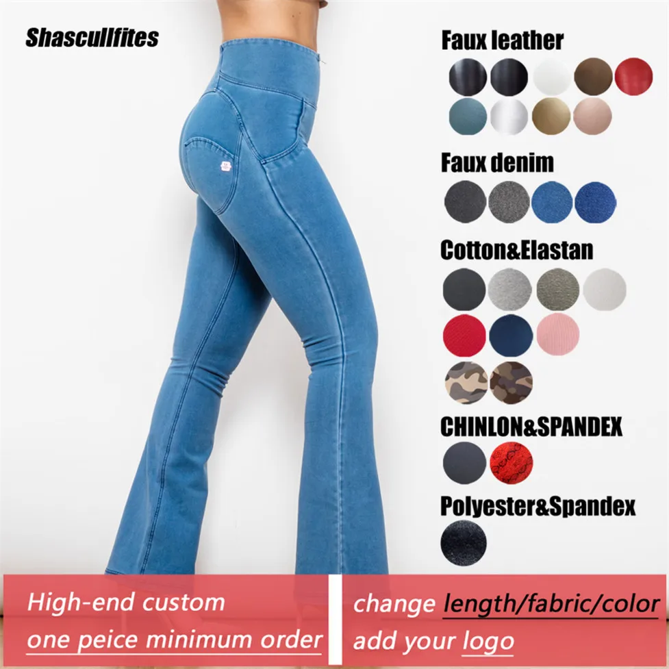 Shascullfites Tailored Classic Denim Flared Jeans Blue Streetwear Bottom Skinny Fit Super Stretch Fashion Jean
