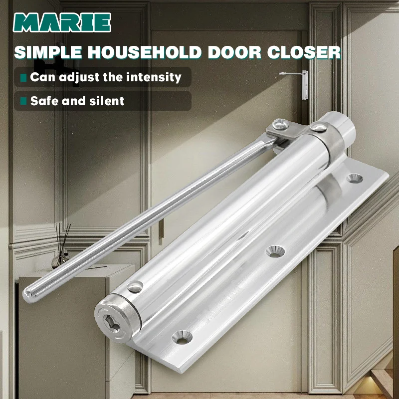 MARIE 1 шт. Надежный алюминиевый Дверной доводчик Регулируемая поверхность