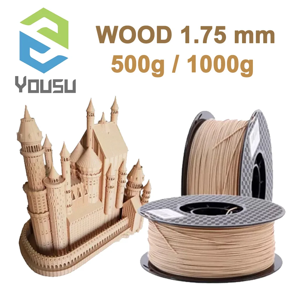 Пластик 3D филамент WOOD Yousu 1.75mm для Печати Anet creality anycubic wanhao flyingbear ender|Материалы