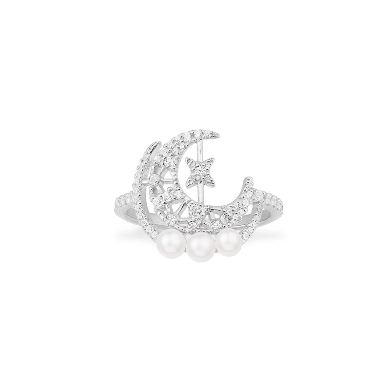 

2020 Fashionable And High-quality New Multi-ring Pearl Moon Star Ring Series Female Romantic Engagement Party Recommendation