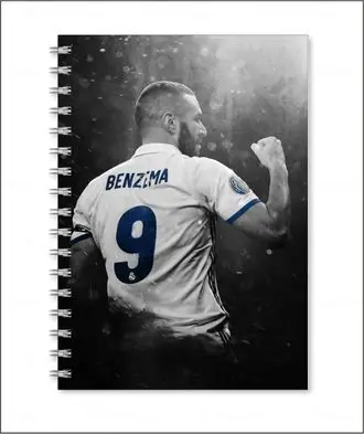 Тетрадь Бензема Карим Benzema Karim №9 А6 | Канцтовары для офиса и дома