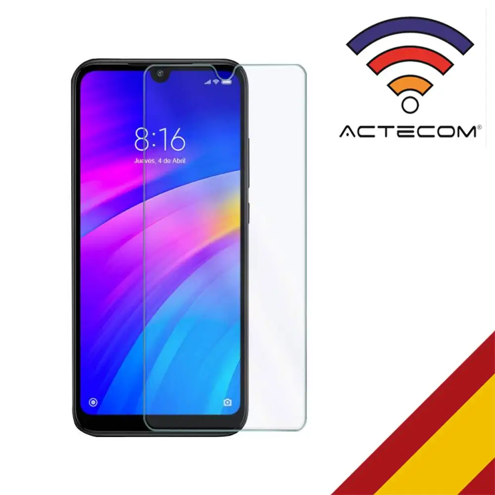 ACTECOM Protector de Pantalla para Xiaomi Redmi NOTE 8T Cristal Templado  Xiaomi Redmi NOTE 8T 9H 2.5D Glass Premium 0,3mm
