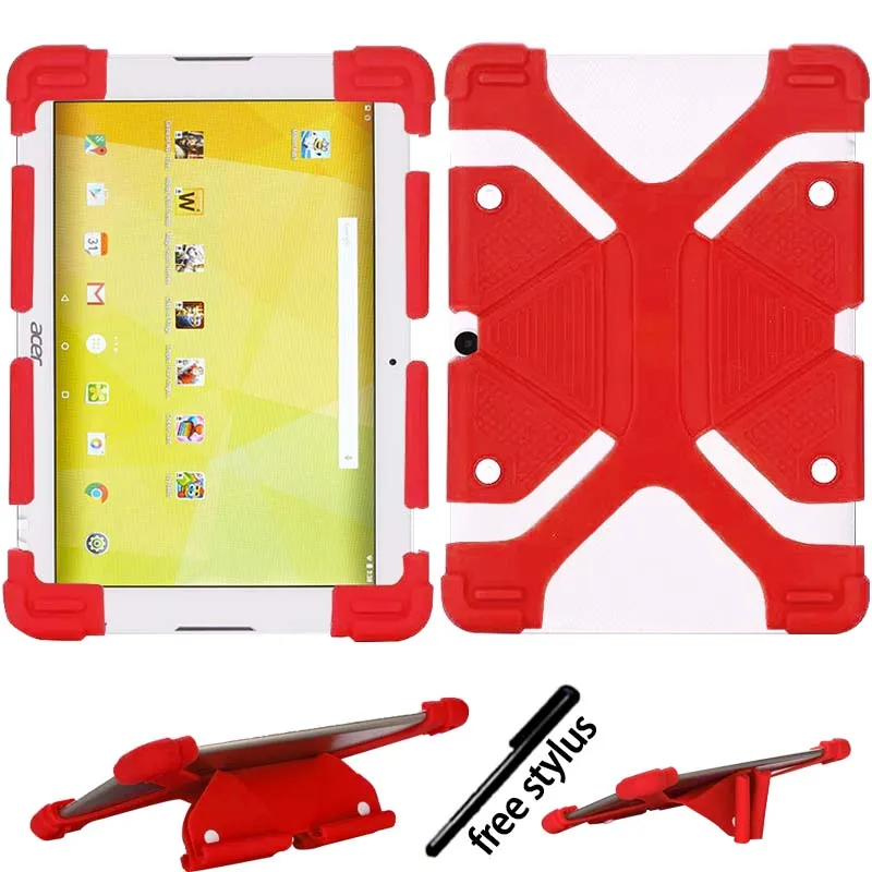 KK& LL для acer Iconia One 10 B3-A20 10,1 дюймов- мягкий резиновый противоударный силиконовый чехол-подставка для планшета+ стилус