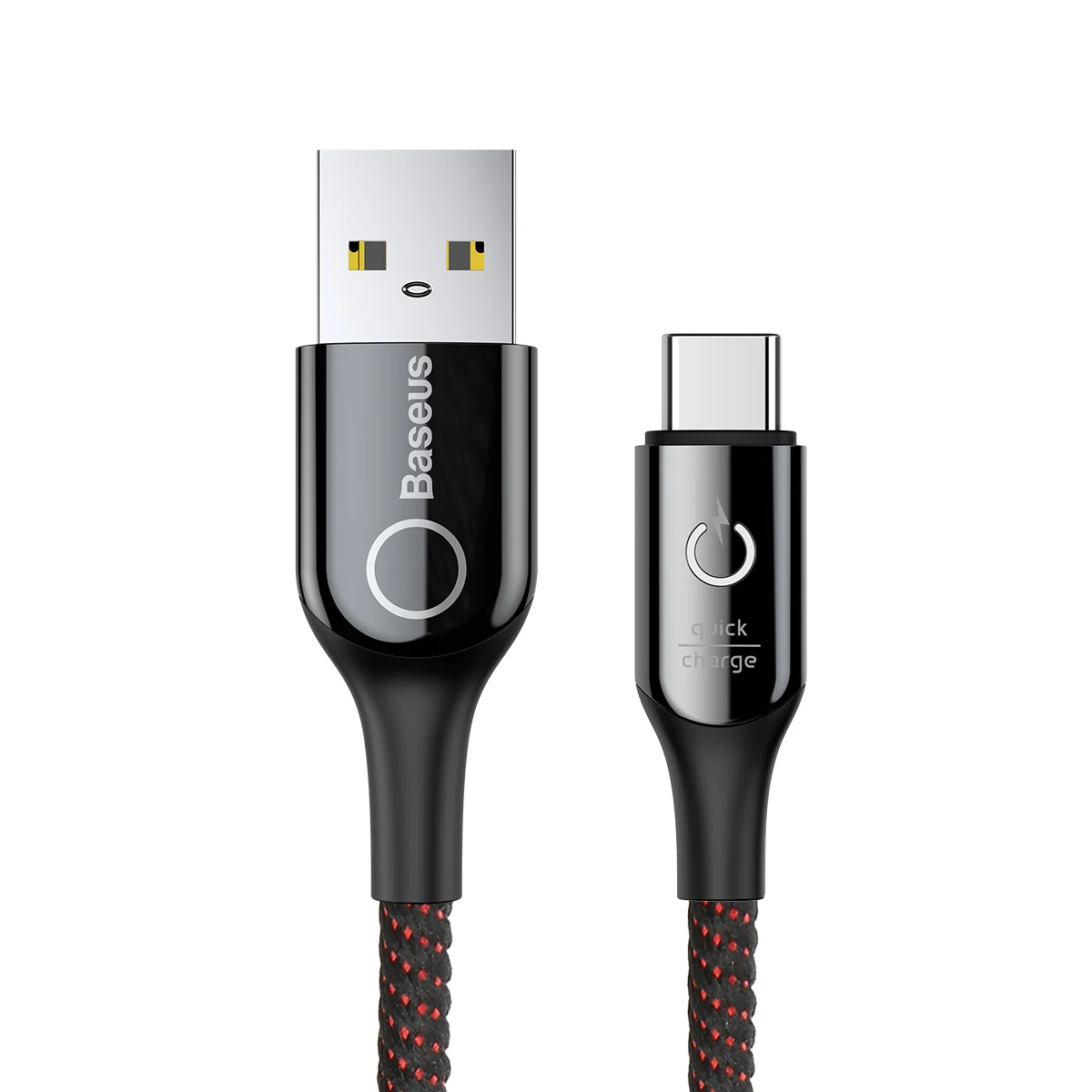 Кабель 1 м Baseus для зарядки телефона USB - Type-C с умным чипом отключение после заряда