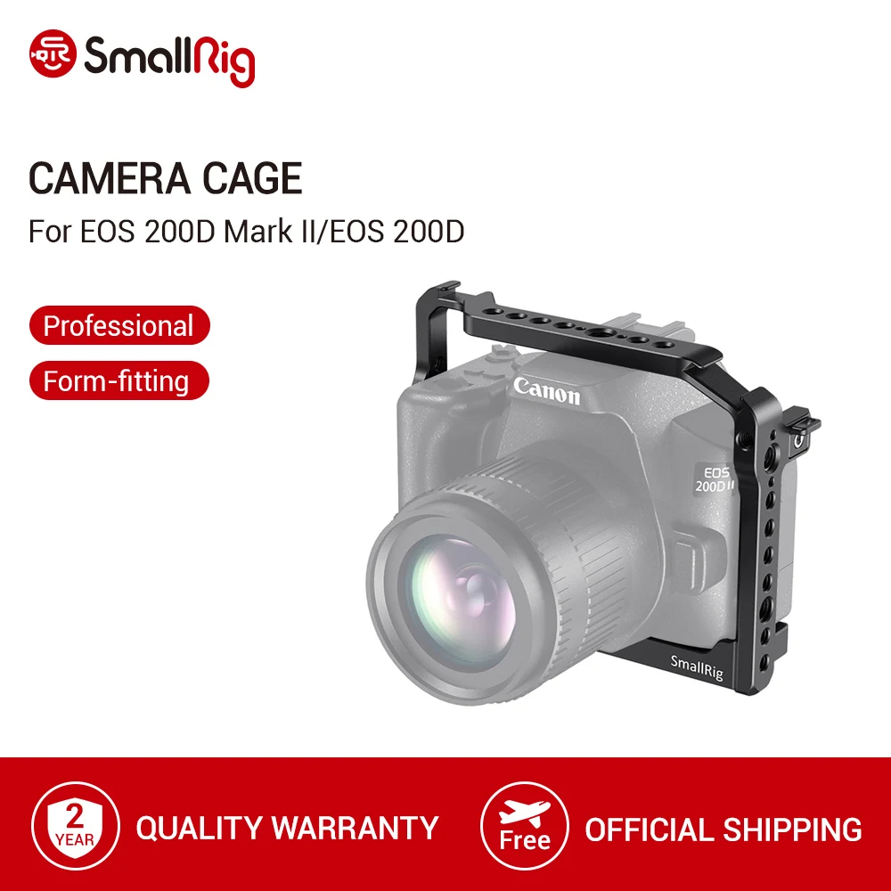 Клетка SmallRig для камеры Canon EOS 200D Mark II/200D/EOS Rebel SL3/Rebel SL2/EOS 250D/EOS Kiss X10/EOS X9 Dslr клетка