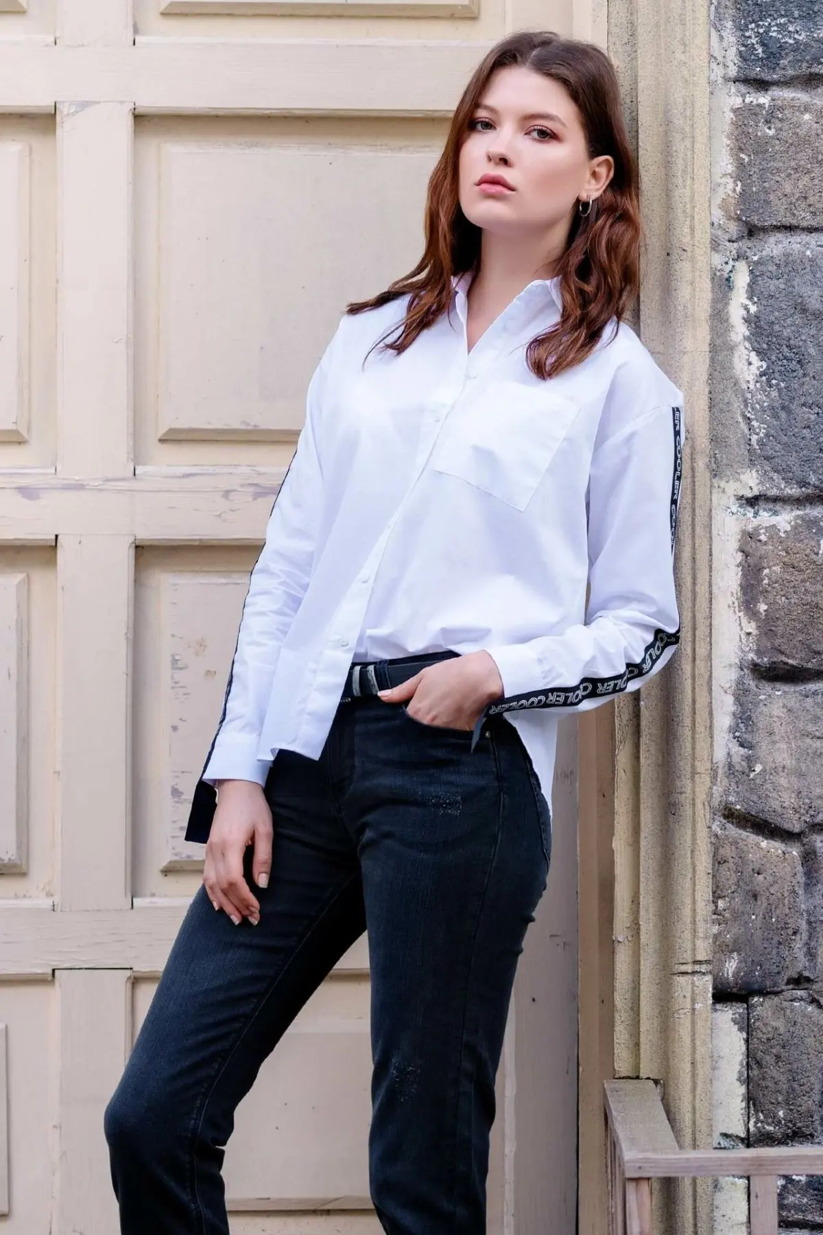 Дефакто Осенняя Женская мода формальная рубашка с длинным рукавом женская