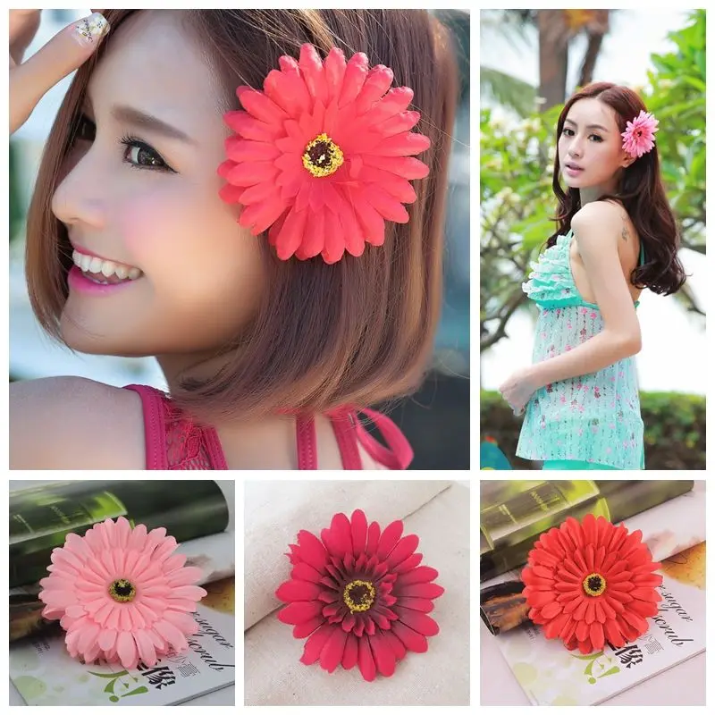 

Bridal Flower Hairpin Chrysanthemum Tiara Wedding Bridesmaid Party Ladies Hair Styling Tool Accessories Seaside Vacation Tiara