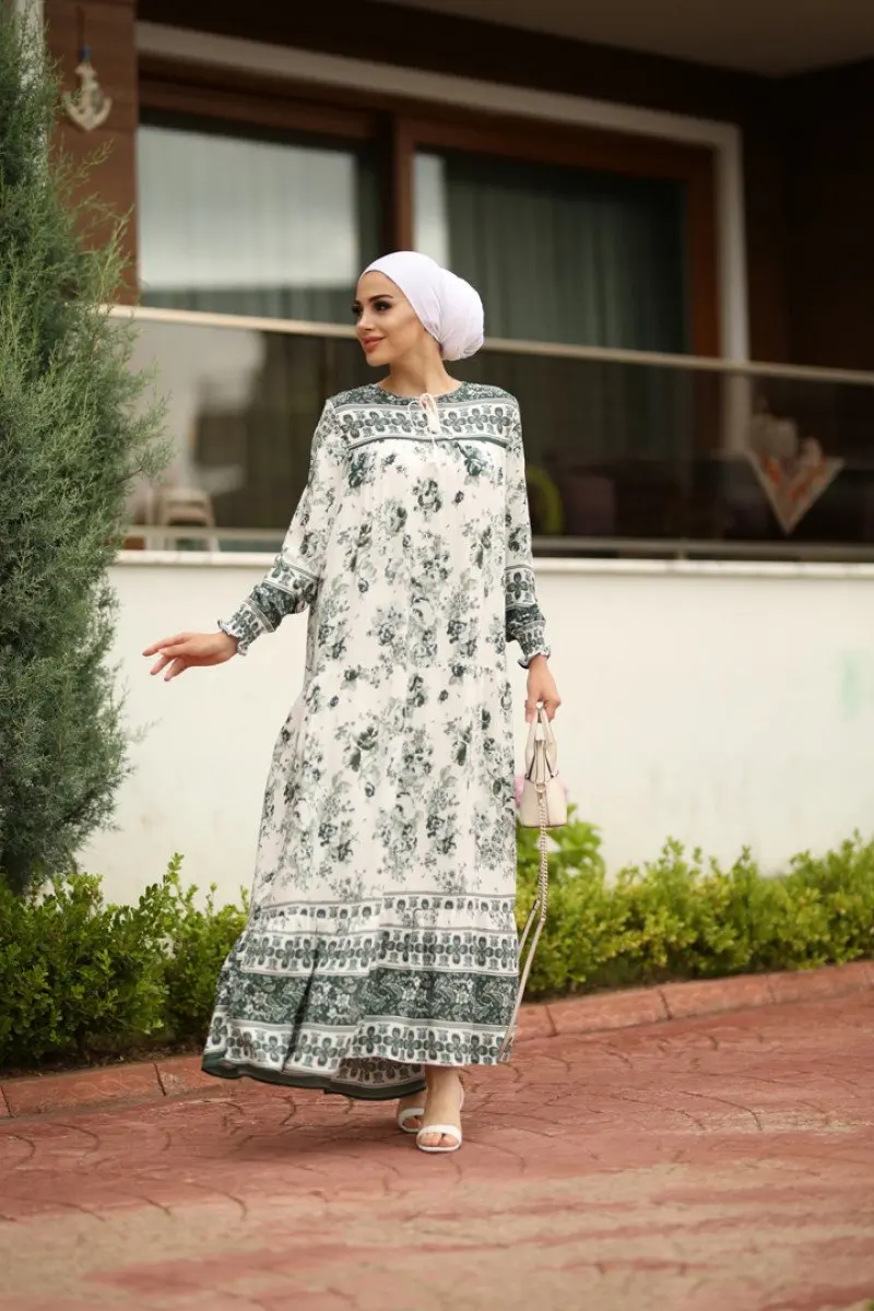 Длинное платье, мусульманский халат для женщин, платья с узором, мусульманская одежда, хиджаб, европейская одежда, абайя, халат для женщин 3, ...