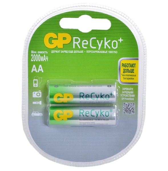 GP210AAHCB-UC2 ReCyko Аккумуляторный элемент питания АА Ni-MH 2000 2шт GP |