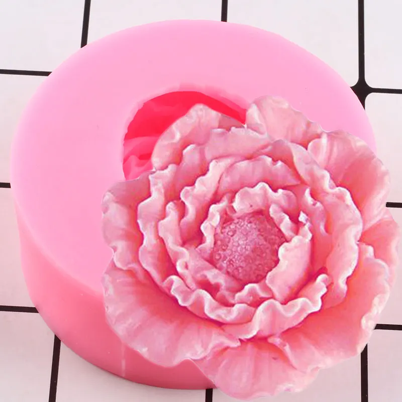 

Peony Flower Silicone Mold Fondant Cake Decorating Tools Chocolate Moulds Handmade Candle Mould Resin Candy Clay Molds
