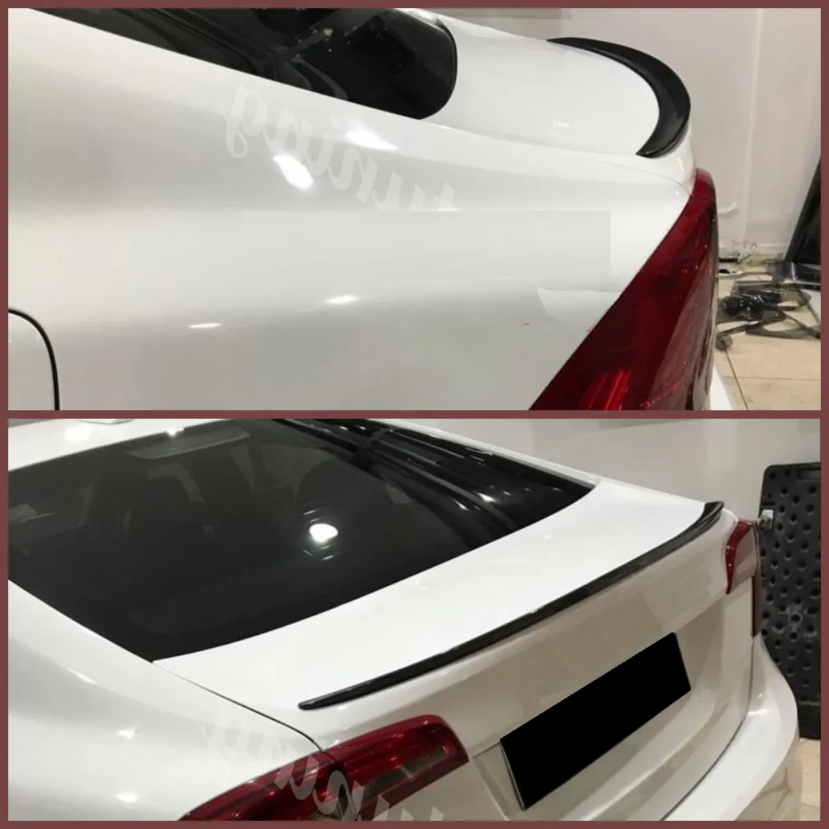 Черный мягкий спойлер для багажника на крышу автомобиля Volvo S60 заднее крыло