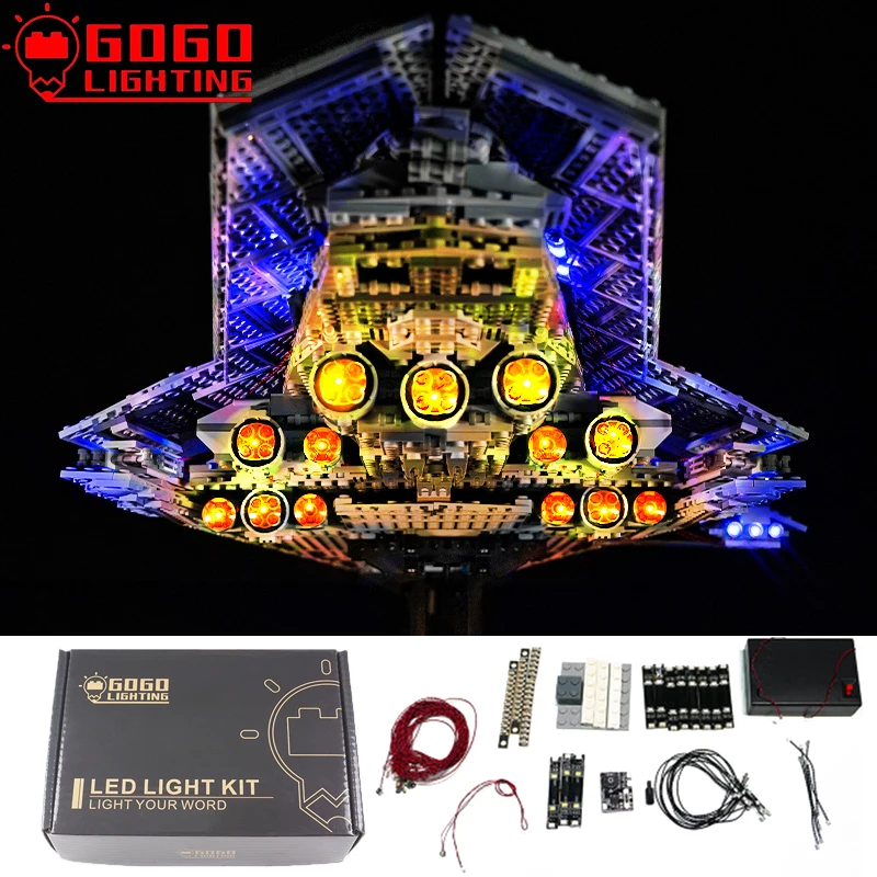 

GOGOLIGHT Brand LED Light Up Kit For Lego 10221 Super Star Destroyer Space Shuttle Blocks Diy Lamp Set Toys(Only Light No Model)