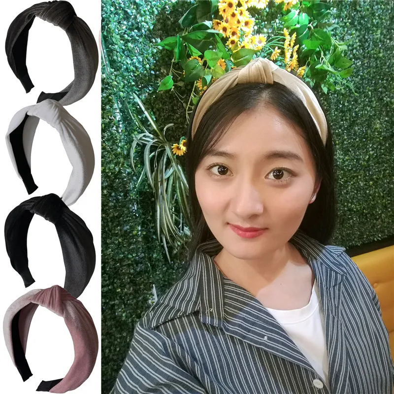 Бархатные повязки на волосы классические мешки для девушки и женщины бархатная