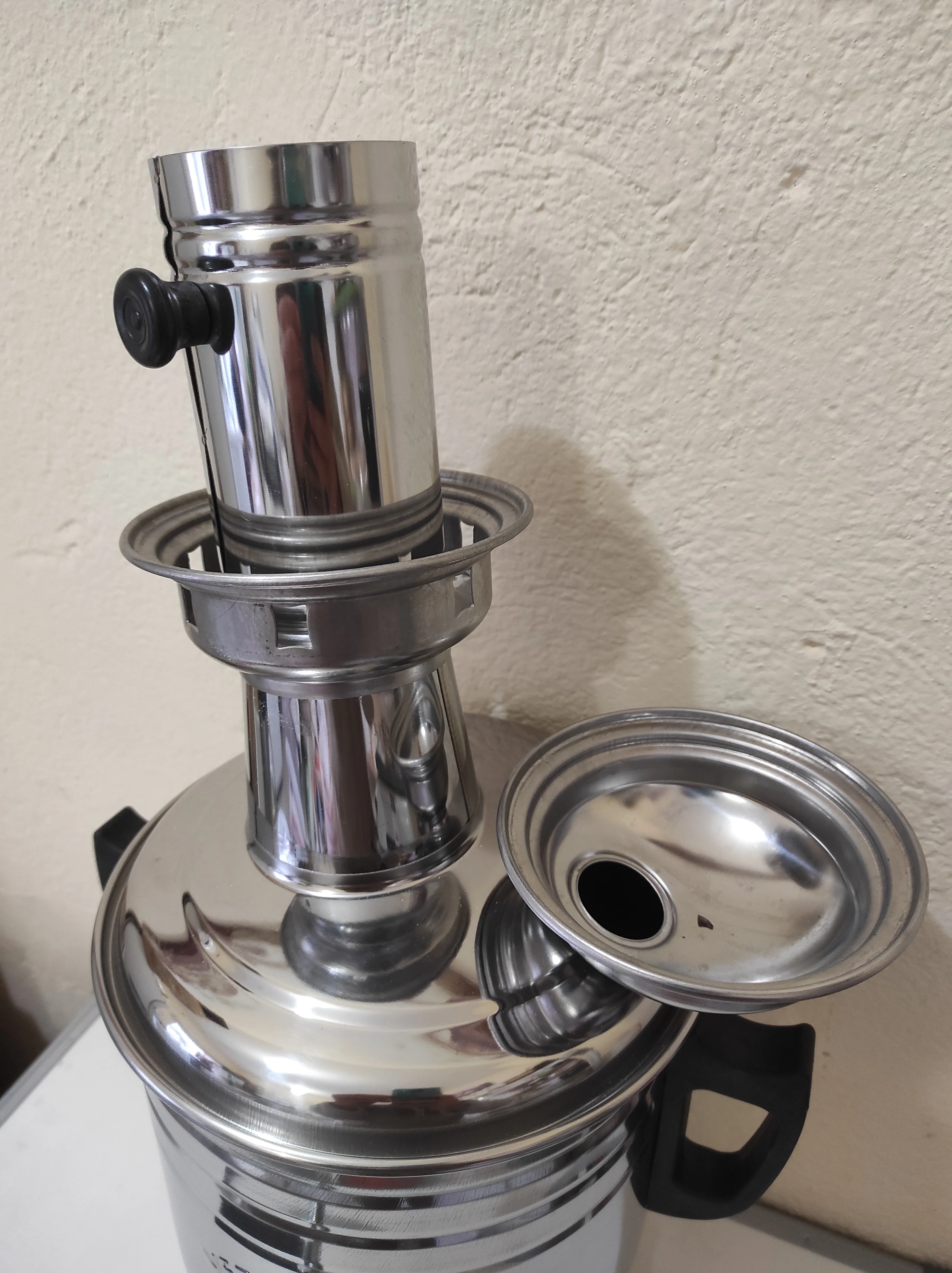 Самовар из высококачественной хромированной стали емкостью 4 5 л для пикника дома