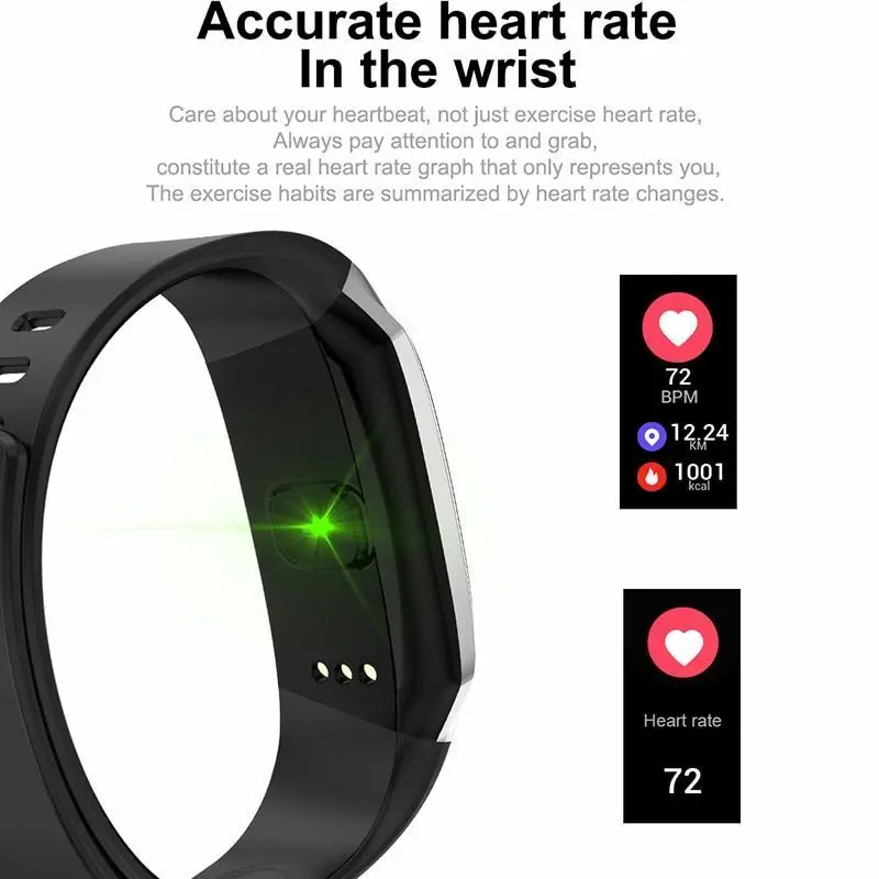 10pcs E18 Smart Bracelet Blood Pressure Heart Rate Monitor Fitness Activity smart Tracker Waterproof Men Women Sport wrist band |