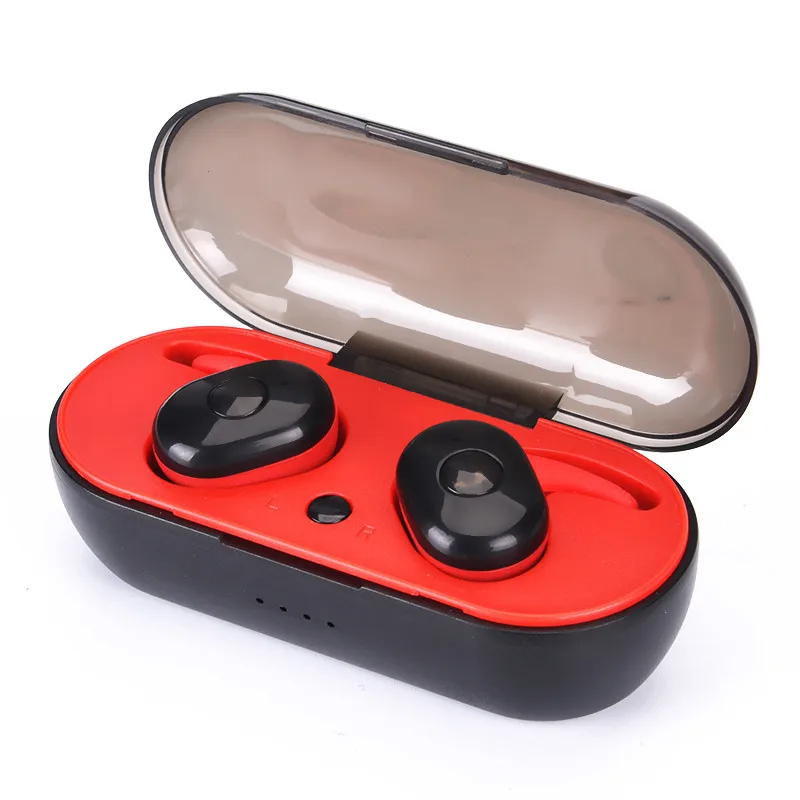 Красный TWS Bluetooth гарнитура bluetooth наушники auriculares bluetooth inalambrico беспроводные наушники fone de ouvido bluetooth D60 - Цвет: Красный