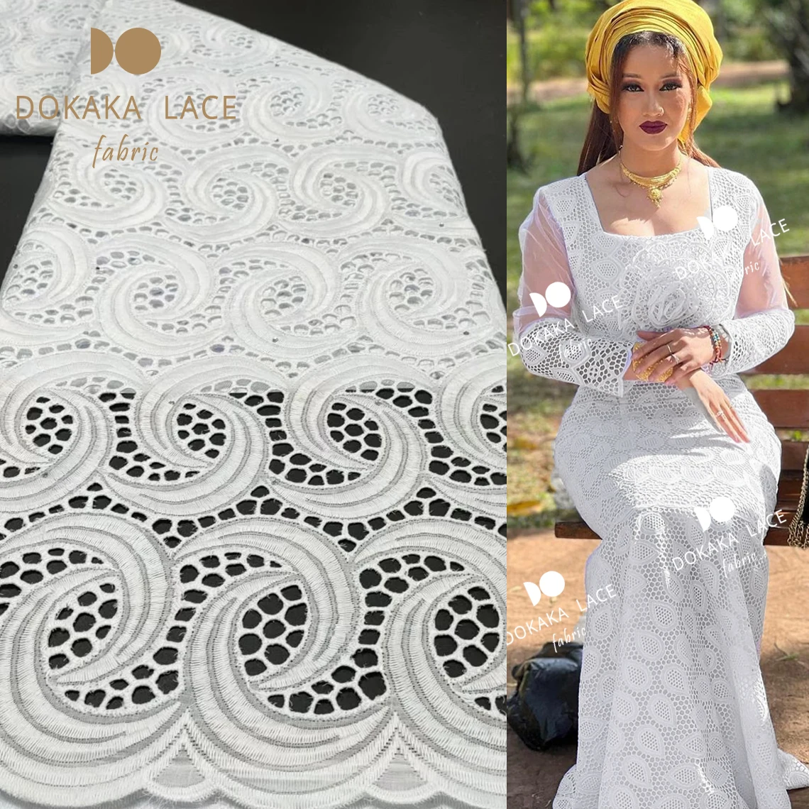 

Special Price!!! 5 Yards Swiss Voile Lace African Lace Fabric 100% Cotton Embroidery Dry Lace For Nigeria Wedding Bride Dresses