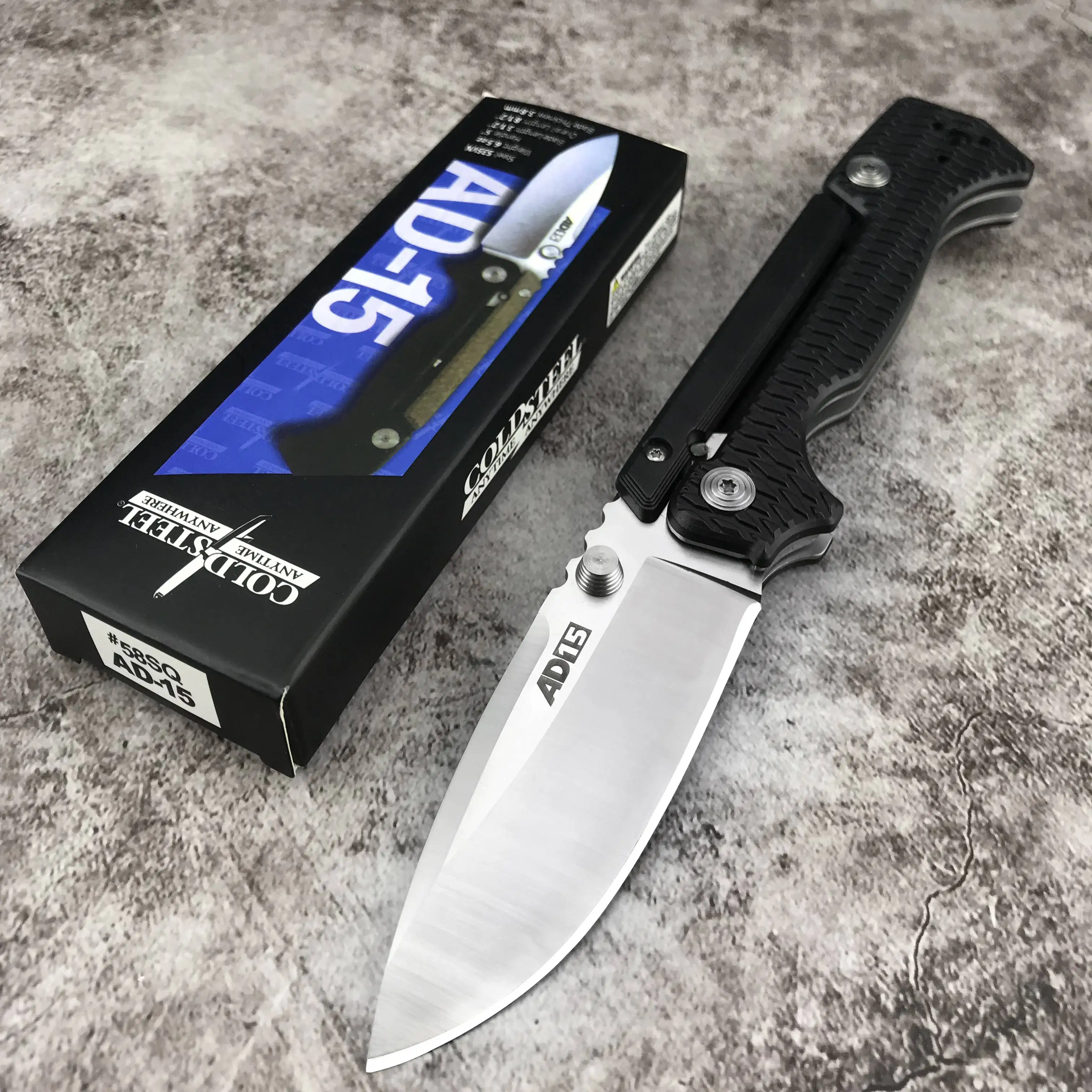 

Складной нож Cold Steel 58SQB AD-15 BLACK, сталь CPM-S35VN, обработка Satin, длина лезвия 8.9 см