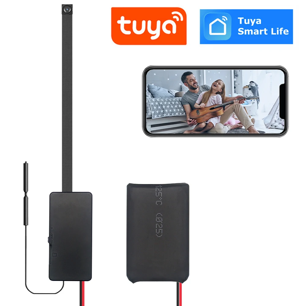 Беспроводная Wi-Fi мини-камера HD 1080P Внешняя батарея широкоугольный модуль