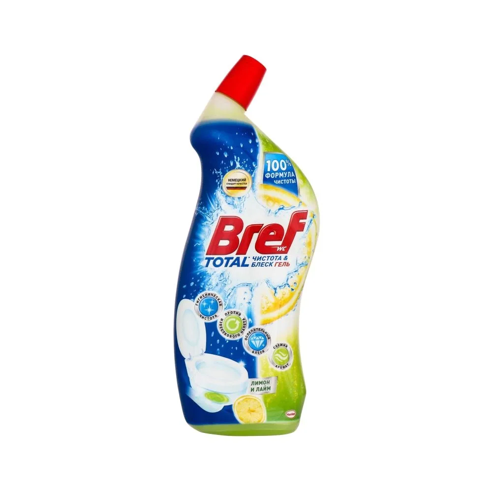 Чистящий гель для туалета Bref Total Чистота и блеск, лимон, 700 мл