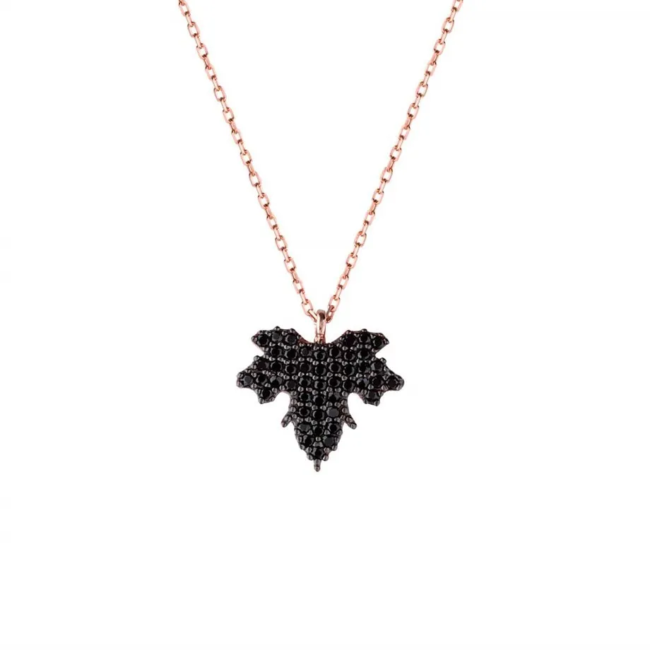 

925 Sterling Silver Women Necklace Miniature Sycamore Leaf Zircon Stone Birthday Precious Pendant Stylish Chain Luxury Cool