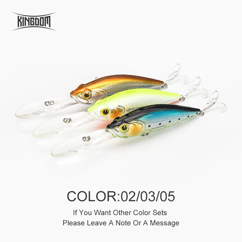 Color 02 03 05 Kingdom Fishing Приманка подвесной гольян 60 мм 7,2 г 70 мм 10 г крепкие крючки искусственные жесткие Джеркбейт воблеры шесть цветов Модель 5502 - Цвет: Color 02 03 05