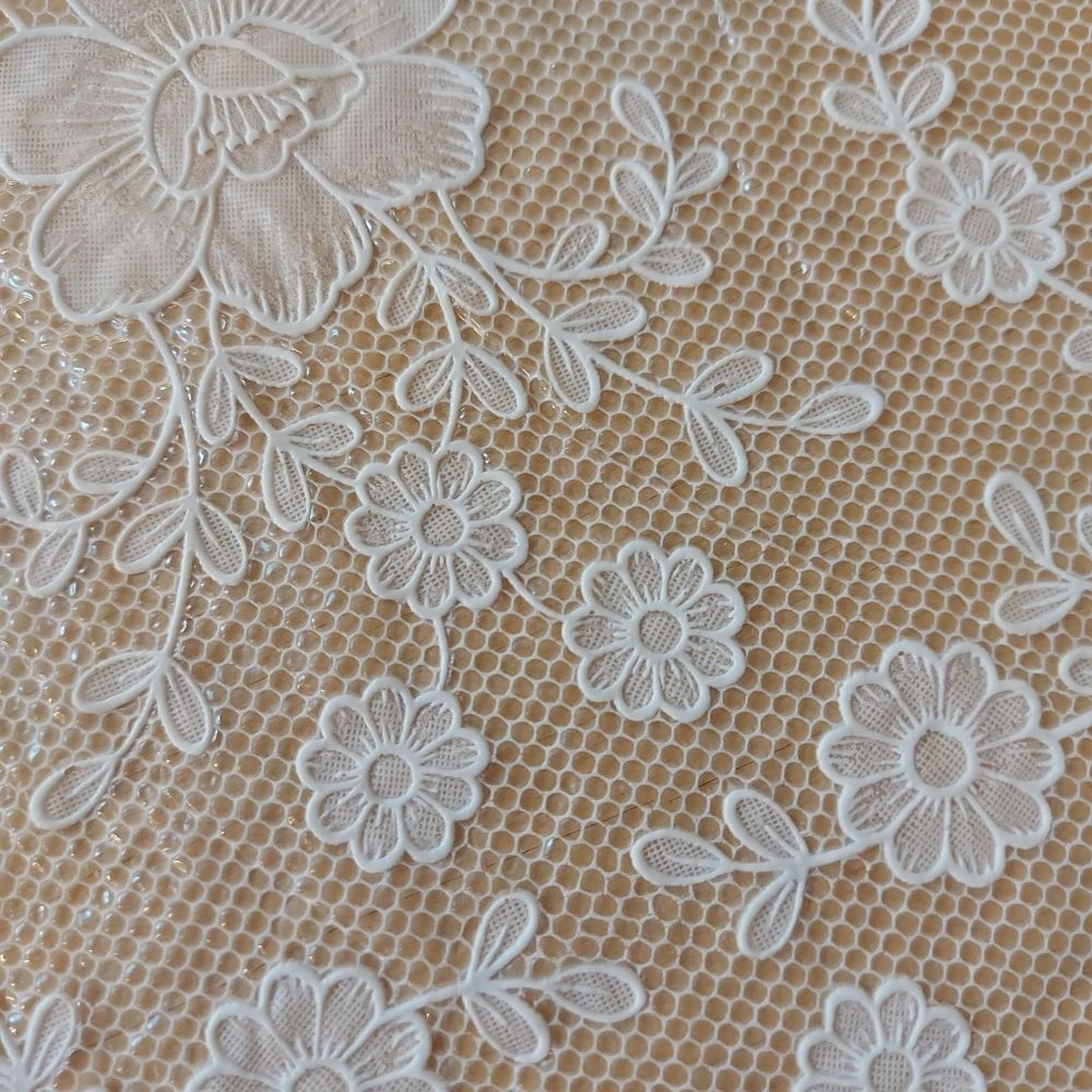 Скатерть виниловая прямоугольная Fine Lace JD938 для кухни с рисунком нарядная | Дом и