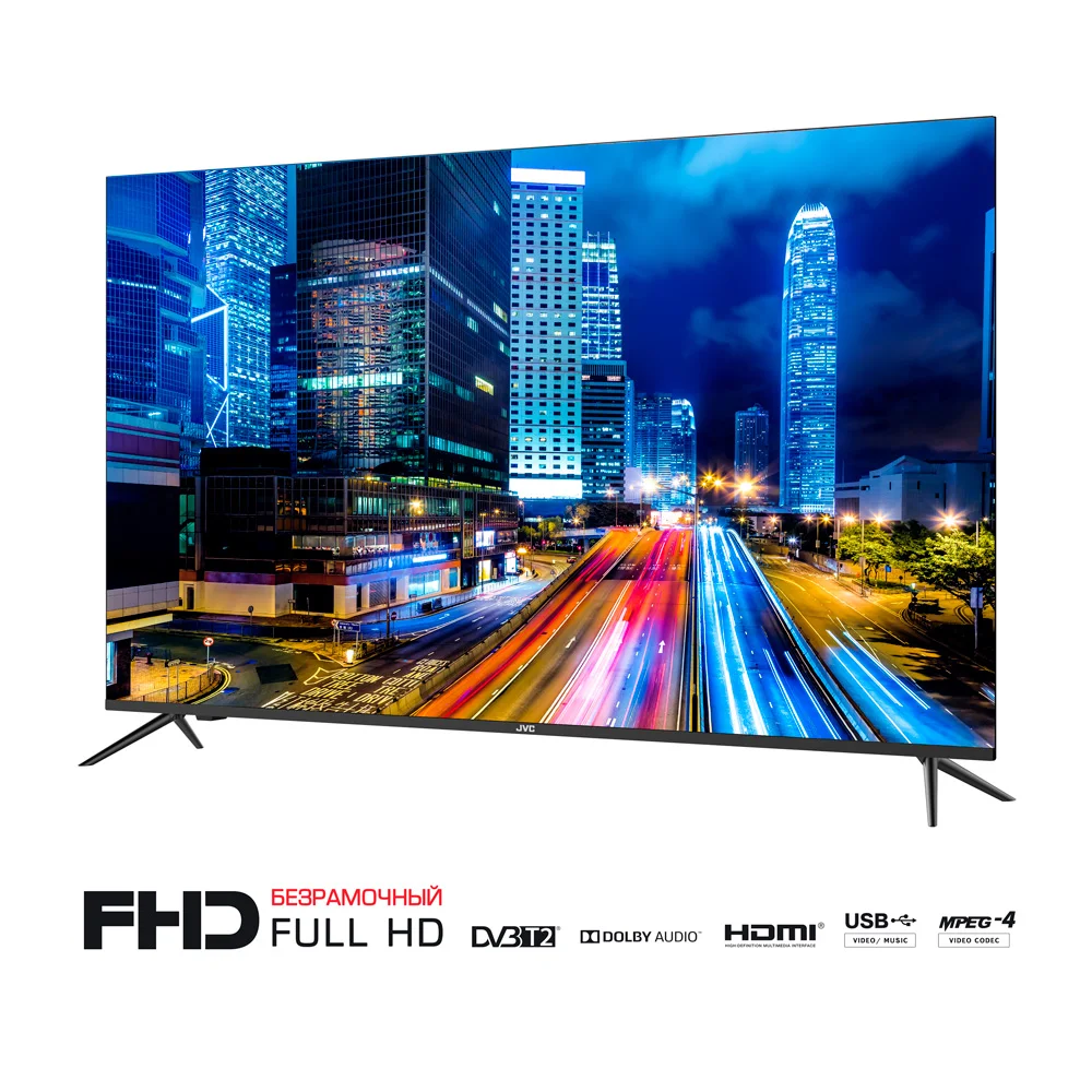 Телевизор 43&quot JVC LT 43m495 TV Безрамочный FULL HD DigitalTV dvb t t2|Телевизоры| |