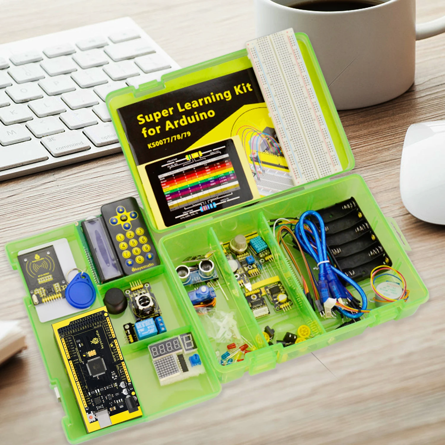 Keyestudio STEAM Mega Super Starter Kit For Arduino 2560R3 Starter Kit+Tutorial+32 Projects Programming  Toy Kit For Boys &Girls enlarge