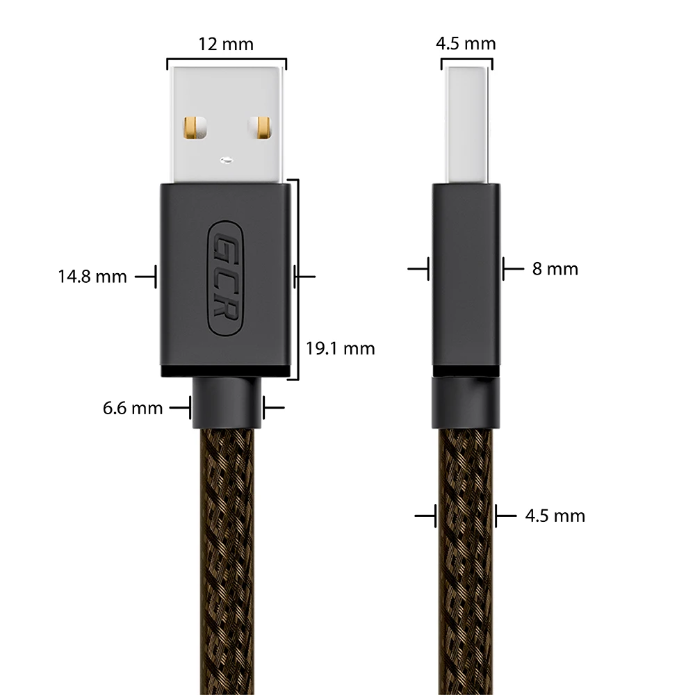 GCR Активный кабель USB с усилителем и доп питанием для ПК ноутбук удлинитель