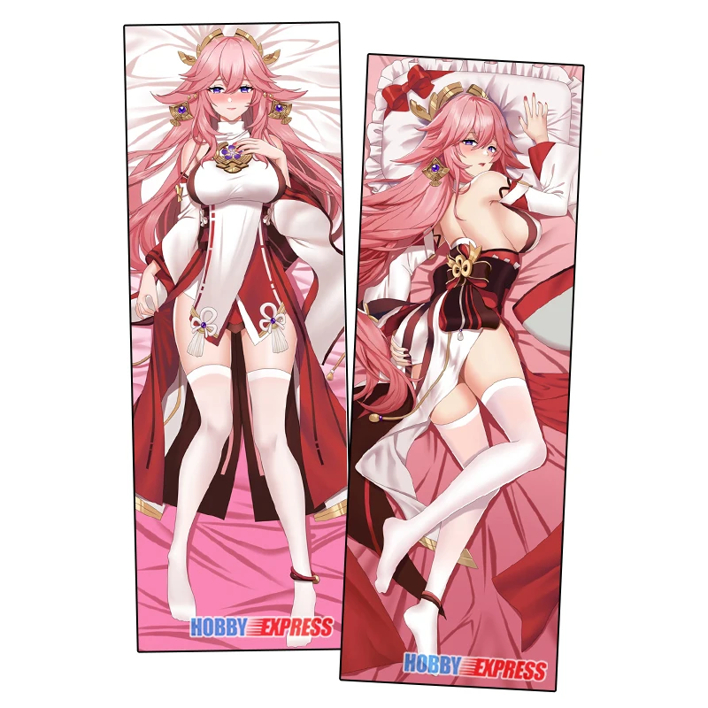 

Hobby Express Anime Dakimakura Japanese Otaku Waifu Hugging Body Pillow Cover Case Yae Miko Genshin Impact 211015