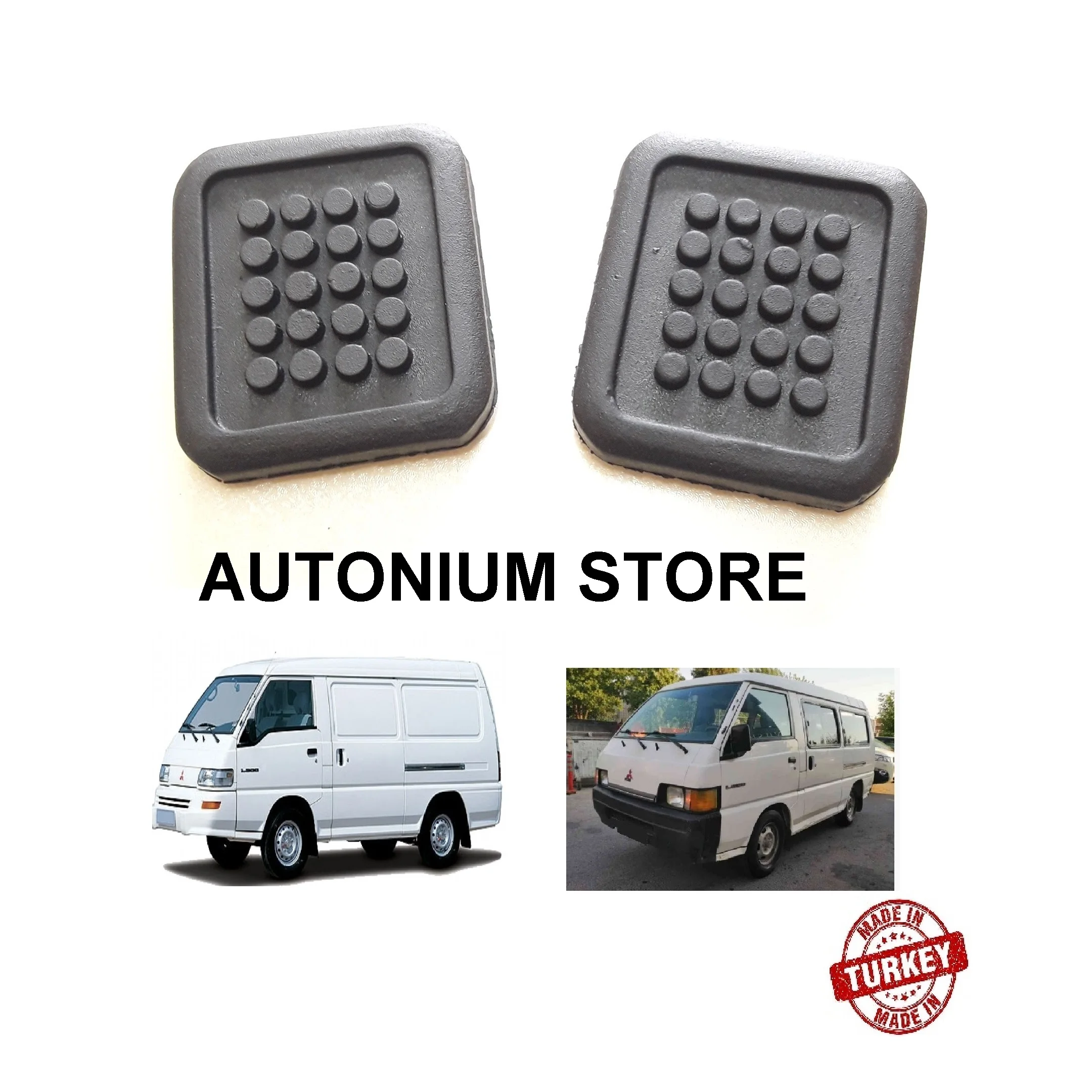 

1 Pair Brake and Clutch Pedal Pad Cover Best Quality Rubber for MT146280 Mitsubishi L300 - Delica