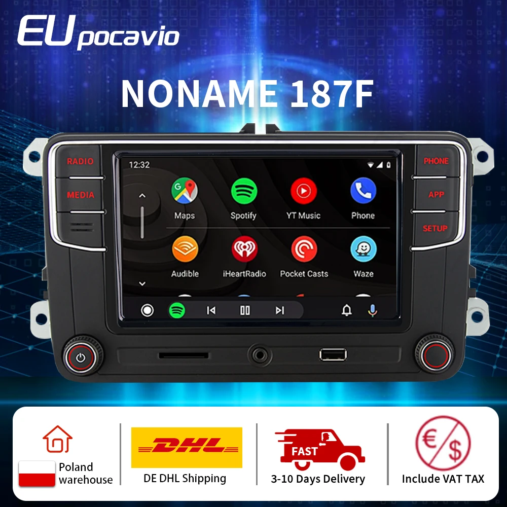 RCD330 Plus 6RF 035 187F автомобильный радиоприемник Carplay Android Авто NONAME MIB навигация для VW