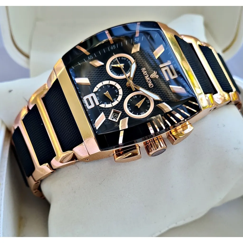 

Raymond Swiss Quartz Black Square Rectangle Men 'S Wristwatch Classic Stylish Model Europe America Fashion Watches Swiss Watches