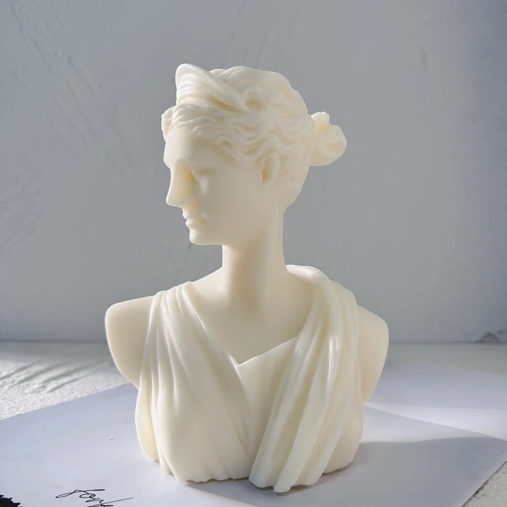 Греческая богиня бюст Artemis Diana силиконовая свеча статуя скульптура Римский Бог